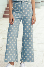 Load image into Gallery viewer, 1 the Woman - Leopard /Polka Dot Frayed Edge Wide Leg High Waist Jeans