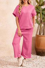 Load image into Gallery viewer, Aapparella - Women Multi-colored Textured T Shirt and Pants Set | S-2XL