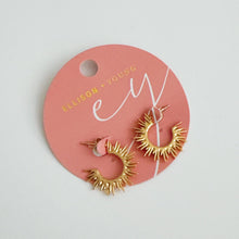 Load image into Gallery viewer, Ellison+Young - Small Sunburst Hoop Earrings