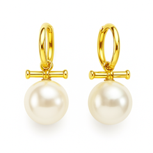 Load image into Gallery viewer, Ellison+Young - Toggle Bar Pearl Earrings- Modern Classic Style