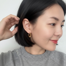 Load image into Gallery viewer, Ellison+Young - Small Sunburst Hoop Earrings