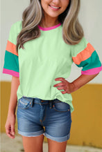 Load image into Gallery viewer, Aapparella - Women Casual Color Block Stitching Sleeve Loose Top | S-XL