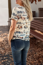 Load image into Gallery viewer, 66DISCO - Western Fashion Mustang River Printed Mesh T Shirt (S-XL)