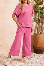 Load image into Gallery viewer, Aapparella - Women Multi-colored Textured T Shirt and Pants Set | S-2XL