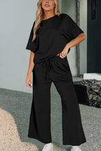 Load image into Gallery viewer, Aapparella - Women Multi-colored Textured T Shirt and Pants Set | S-2XL