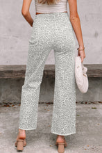 Load image into Gallery viewer, 1 the Woman - Leopard /Polka Dot Frayed Edge Wide Leg High Waist Jeans