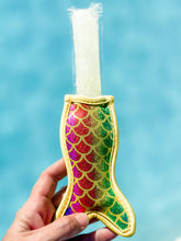 Load image into Gallery viewer, Harris Girls &amp; Co. - Neoprene Popsicle Holder "Yellow Rainbow Mermaid"
