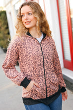 Load image into Gallery viewer, Feeling Bold Animal Print French Terry Zip Up Hoodie
