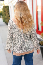Load image into Gallery viewer, Go All Out Cream Animal Print Paisley Print V Neck Top
