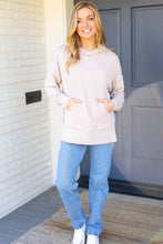 Load image into Gallery viewer, Weekend Ready Oatmeal Mineral Wash Rib Knit Hoodie
