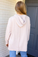 Load image into Gallery viewer, Weekend Ready Oatmeal Mineral Wash Rib Knit Hoodie
