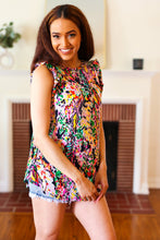 Load image into Gallery viewer, Sunny Days Multicolor Floral Ruffle Sleeveless Top
