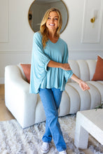 Load image into Gallery viewer, Call On Me Aqua Dolman Modal Knit Top
