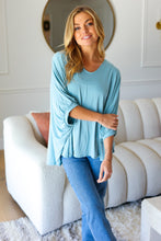 Load image into Gallery viewer, Call On Me Aqua Dolman Modal Knit Top
