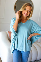 Load image into Gallery viewer, Call On Me Aqua Dolman Modal Knit Top
