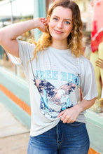 Load image into Gallery viewer, Cut Loose Taupe Free Bird Distressed Graphic Tee
