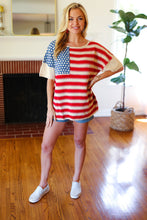 Load image into Gallery viewer, American Flag Jacquard Knit Sweater Top
