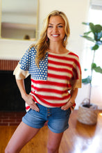 Load image into Gallery viewer, American Flag Jacquard Knit Sweater Top
