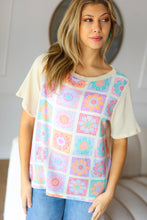Load image into Gallery viewer, Everyday Oatmeal Flower Power Print Top
