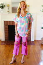 Load image into Gallery viewer, Cut Loose Hot Pink High Rise Washed Distressed Hem &amp; Knee Cropped Pants
