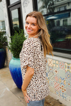 Load image into Gallery viewer, Feeling Bold Ivory Animal Print Dolman Collar Button Down Top
