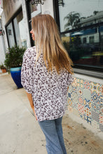 Load image into Gallery viewer, Feeling Bold Ivory Animal Print Dolman Collar Button Down Top
