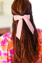 Load image into Gallery viewer, Soft Pink Velvet Barrette Clip Bow
