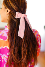 Load image into Gallery viewer, Soft Pink Velvet Barrette Clip Bow
