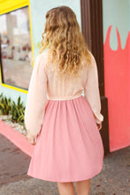 Load image into Gallery viewer, Feeling Femme Mauve &amp; Peach Twofer Pleated Skirt Dress
