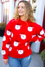 Load image into Gallery viewer, Santa Claus Sparkle Fuzzy Knit Sweater
