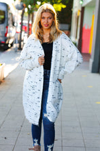 Load image into Gallery viewer, Feeling In Love Ivory/Charcoal Textured Soft Brushed Cardigan
