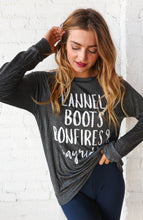 Load image into Gallery viewer, &quot;Flannel, Boots, Bonfires&quot;&quot; Graphic Tee
