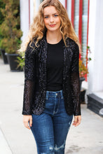 Load image into Gallery viewer, Be Your Own Star Black Sequin Open Blazer

