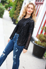 Load image into Gallery viewer, Be Your Own Star Black Sequin Open Blazer

