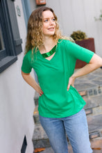 Load image into Gallery viewer, Saint Patrick Asymmetrical Sequin Banded V Neck Top
