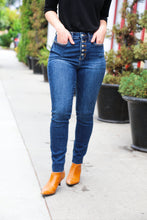 Load image into Gallery viewer, Stand Out Dark Denim High Rise Skinny Fit Button Fly Jeans
