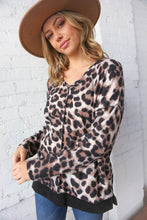 Load image into Gallery viewer, Leopard Print French Terry Reverse Stitch Top
