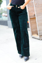 Load image into Gallery viewer, Embrace The Joy Emerald Green Corduroy High Rise Wide Leg Pants
