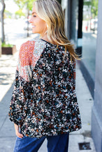 Load image into Gallery viewer, Boho Floral Ethnic Print Front Tie Woven Blouse

