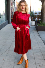Load image into Gallery viewer, Be Your Own Star Ruby Mock Neck Velvet Dress
