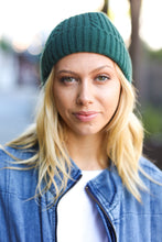 Load image into Gallery viewer, Let&#39;s Go Emerald Green Cable Knit Beanie
