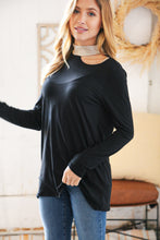 Load image into Gallery viewer, Shimmer Foil Neck Band Cold Shoulder Holiday Top
