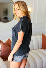 Load image into Gallery viewer, On Your Way Up Black Washed Mock Neck Knit Top
