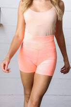 Load image into Gallery viewer, Coral Washed Seamless High Waisted Eyelet Shorts
