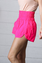 Load image into Gallery viewer, Neon Coral Smocked Waistband Work Out Shorts
