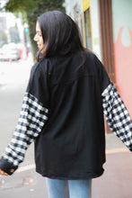 Load image into Gallery viewer, Buffalo Plaid Color Black Button Down Jacket
