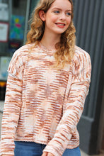 Load image into Gallery viewer, Forget Me Not Cream &amp; Sepia Multicolor Chenille Velvet Sweater
