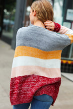 Load image into Gallery viewer, Fall For You Grey &amp; Camel Color Block Open Cardigan

