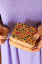 Load image into Gallery viewer, Floral &amp; Cork Travel Jewelry Box
