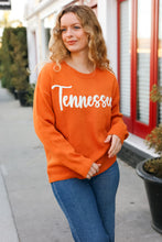 Load image into Gallery viewer, Game Day Orange &quot;Tennessee&quot; Embroidery Pop Up Sweater
